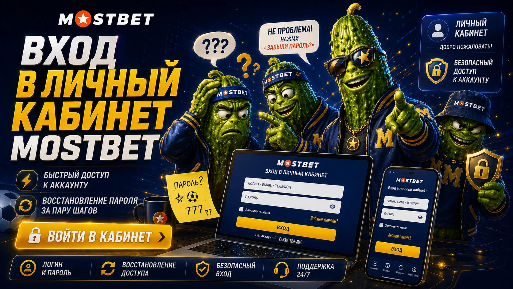 вход в личный кабинет мостбет